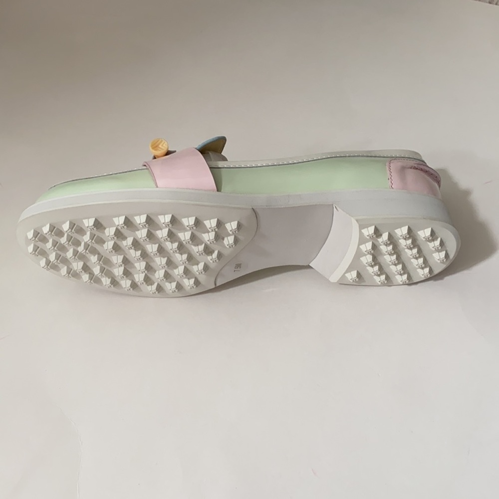 Tory Burch Color Block Pocket Tee Golf Loafer Flat - Picture 11 of 14